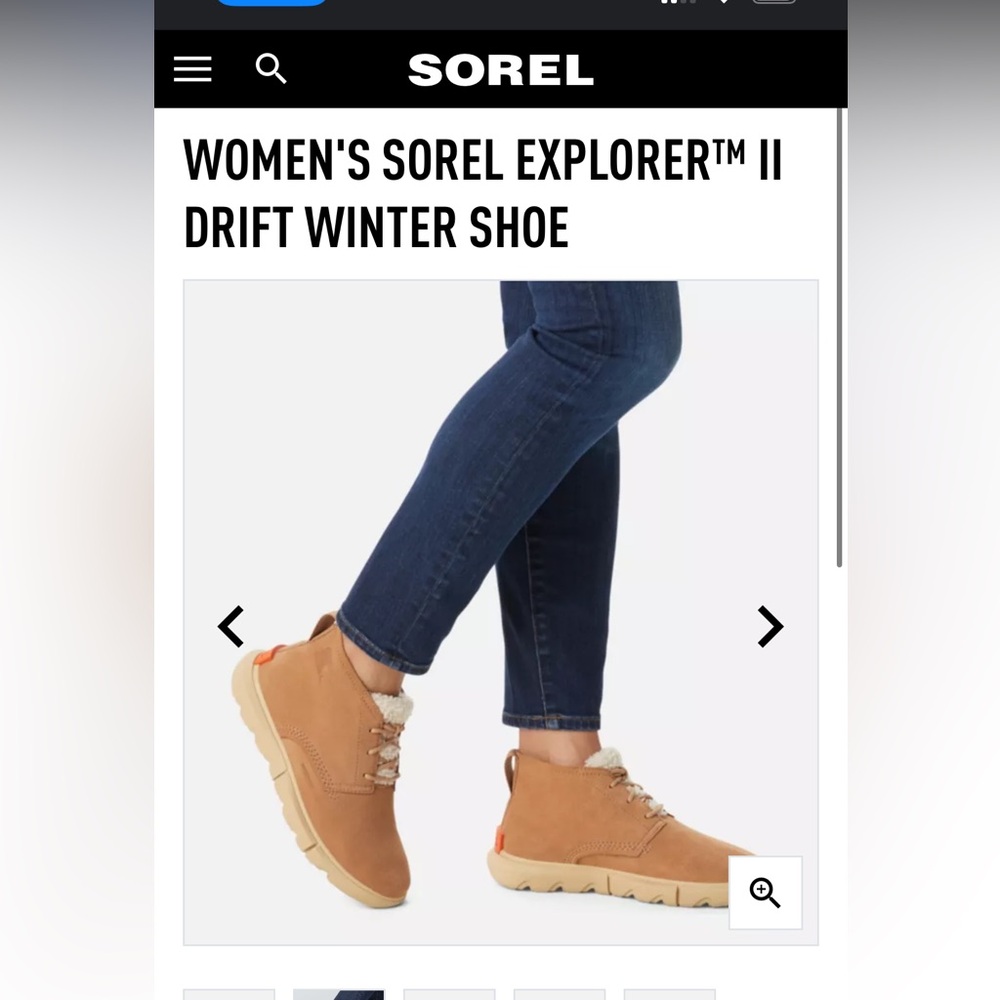 new with tags womens sorel explorer 2 drift winter shoe size 11.